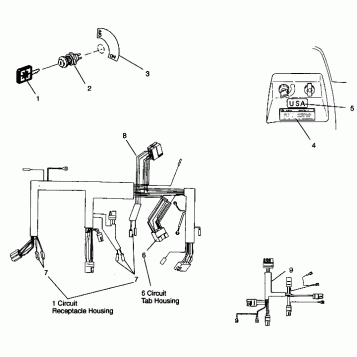 IGNITION and WIRE HARNESS 500 EFI 0942774 and EFI SKS 0942574 (4924982498008A)