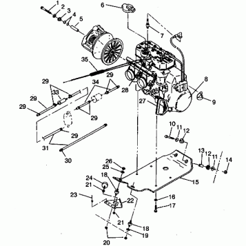 ENGINE MOUNTING 500 EFI 0942774 and EFI SKS 0942574 (4924982498027A)