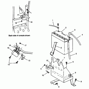 BATTERY BOX 500 EFI 0942774 and EFI SKS 0942574 (4924982498030A)