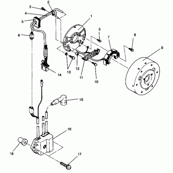 MAGNETO ASSEMBLY 500 EFI 0942774 and EFI SKS 0942574 (4924982498038A)