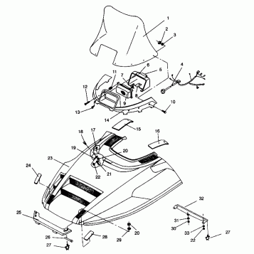 HOOD ASSEMBLY LITE 0943433,STARLITE 0943427 and  LITE DELUXE 0943431 (4924992499005A)