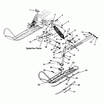 FRONT SUSPENSION and SKI LITE 0943433,STARLITE 0943427 and  LITE DELUXE 094 (4924992499011A)