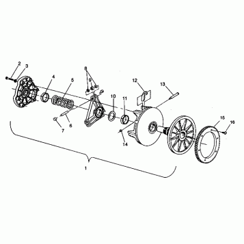 DRIVE CLUTCH ASSEMBLY LITE 0943433,STARLITE 0943427 and  LITE DELUXE 094343 (4924992499023A)