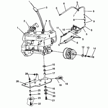 ENGINE MOUNTING LITE 0943433 and  LITE DELUXE 0943431 (4924992499025A)
