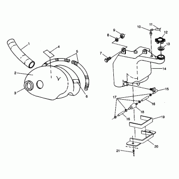 OIL TANK / AIR BOX ASSEMBLY STARLITE 0943427 (4924992499030A)
