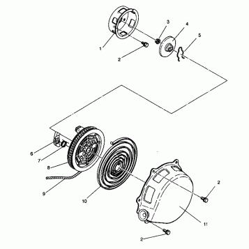 RECOIL STARTER ASSEMBLY STARLITE 0943427 (4924992499034A)