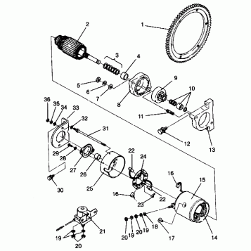 STARTING MOTOR ASSEMBLY LITE DELUXE 0943431 (4924992499047A)