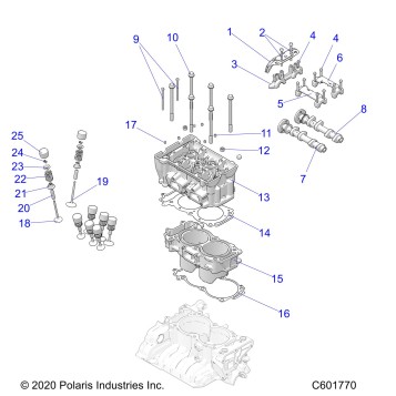 ENGINE, CYLINDER/CYLINDER HEAD ASM. - S23TKP9FS (C601770)