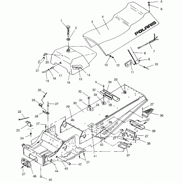 TUNNEL and SEAT ASSEMBLY LITE GT 0943133 and STARLITE GT 0943127 (49250125010001)