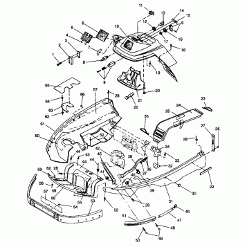 NOSEPAN and CONSOLE ASSEMBLY LITE GT 0943133 and STARLITE GT 0943127 (49250125010003)