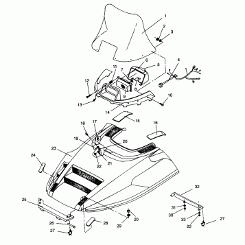 HOOD ASSEMBLY LITE GT 0943133 and STARLITE GT 0943127 (49250125010005)
