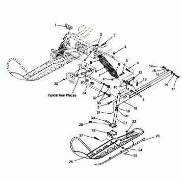 FRONT SUSPENSION and SKI LITE GT 0943133 and STARLITE GT 0943127 (49250125010011)