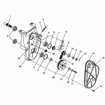 CHAINCASE ASSEMBLY LITE GT 0943133 and STARLITE GT 0943127 (49250125010015)