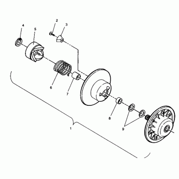 DRIVEN CLUTCH ASSEMBLY LITE GT 0943133 and STARLITE GT 0943127 (49250125010022)
