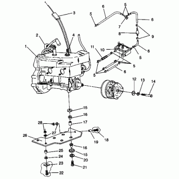 ENGINE MOUNTING LITE GT 0943133 (49250125010023)