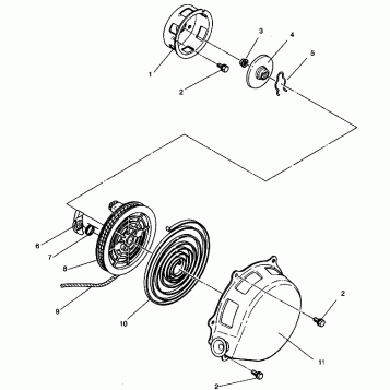RECOIL STARTER ASSEMBLY STARLITE GT 0943127 (49250125010033)
