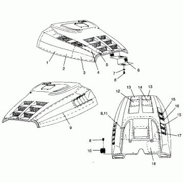 HOOD - FOAM/FOIL XLT 0940767, XLT SP 0940667 & XLT SKS 0940567 (4925022502010A)