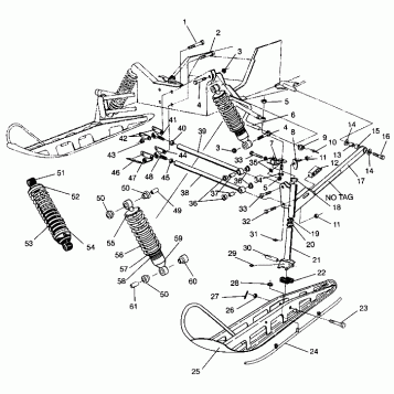 FRONT SUSPENSION and SKI XLT 0940767, XLT SP 0940667 & XLT SKS 0940567 (4925022502011A)