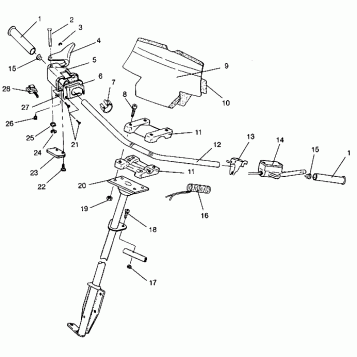 STEERING - HANDLEBAR ASSEMBLY XLT 0940767, XLT SP 0940667 & XLT SKS 0940567 (4925022502013A)