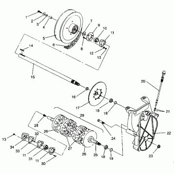 DRIVE TRAIN ASSEMBLY XLT 0940767, XLT SP 0940667 & XLT SKS 0940567 (4925022502018A)