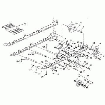 SUSPENSION ASSEMBLY XLT 0940767 & XLT SKS 0940567 (4925022502019A)