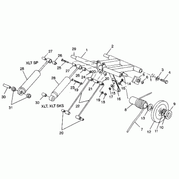 REAR TORQUE ARM ASSEMBLY XLT 0940767, XLT SP 0930667 & XLT SKS 0940567 (4925022502024A)