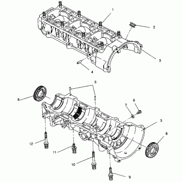 CRANKCASE ASSEMBLY XLT 0940767, XLT SP 0940667 & XLT SKS 0940567 (4925022502034A)