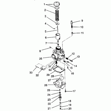 CARBURETOR ASSEMBLY XLT 0940767, XLT SP 0940667 & XLT SKS 0940567 (4925022502038A)