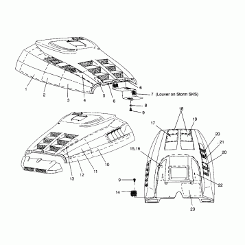 HOOD - FOAM/FOIL Storm 0940782 and Storm SKS 0940582 (4925032503008A)