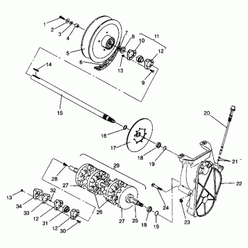 DRIVE TRAIN ASSEMBLY Storm 0940782 and Storm SKS 0940582 (4925032503017A)