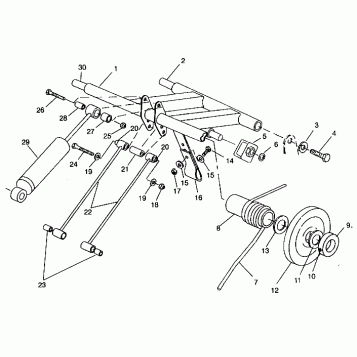 REAR TORQUE ARM ASSEMBLY Storm 0940782 and Storm SKS 0940582 (4925032503022A)