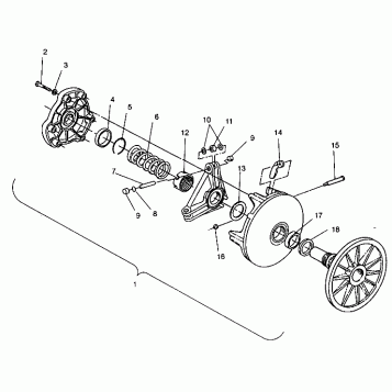 DRIVE CLUTCH ASSEMBLY Storm 0940782 and Storm SKS 0940582 (4925032503023A)