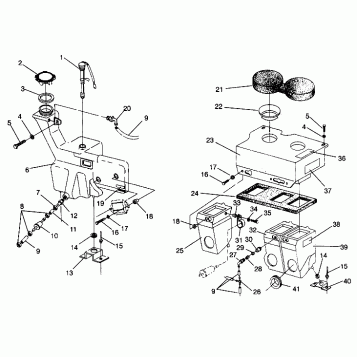 OIL TANK / AIR BOX ASSEMBLY Storm 0940782 and Storm SKS 0940582 (4925032503027A)