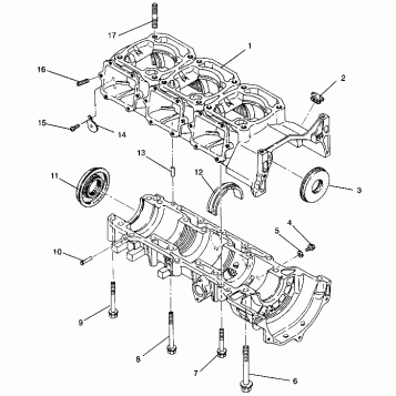 CRANKCASE ASSEMBLY Storm 0940782 and Storm SKS 0940582 (4925032503031A)