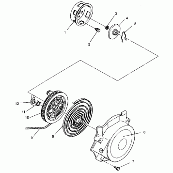 RECOIL STARTER ASSEMBLY Storm 0940782 and Storm SKS 0940582 (4925032503038A)
