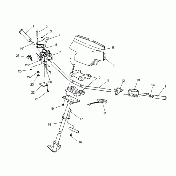 STEERING - HANDLEBAR ASSEMBLY Storm 0940782 and Storm SKS 0940582 (4925032503B003)