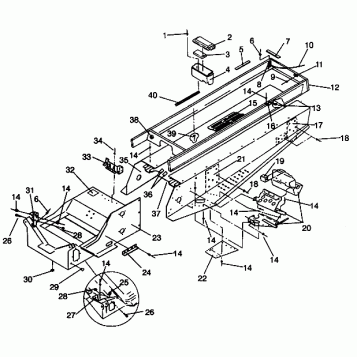 TUNNEL ASSEMBLY WIDETRAK LX 0942064 (49250425040001)