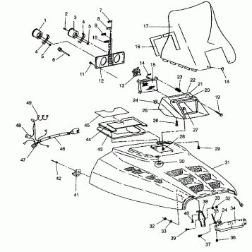 HOOD ASSEMBLY WIDETRAK LX 0942064 (49250425040005)