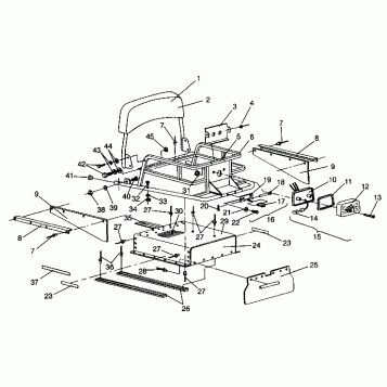 RACK and TUNNEL EXTENSION ASSEMBLY WIDETRAK LX 0942064 (49250425040010)