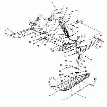 FRONT SUSPENSION and SKI WIDETRAK LX 0942064 (49250425040011)