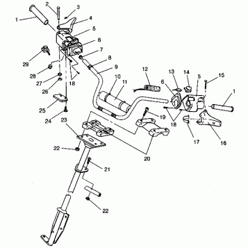 STEERING - HANDLEBAR ASSEMBLY WIDETRAK LX 0942064 (49250425040013)