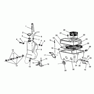 OIL TANK / AIR BOX ASSEMBLY WIDETRAK LX 0942064 (49250425040027)