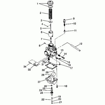 CARBURETOR ASSEMBLY WIDETRAK LX 0942064 (49250425040034)