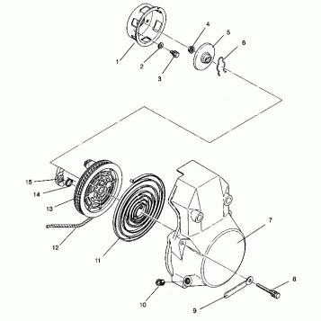 RECOIL STARTER ASSEMBLY WIDETRAK LX 0942064 (49250425040038)