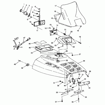 HOOD ASSEMBLY SPORT 0940443 and SPORT SKS 0940243 (4925052505007A)
