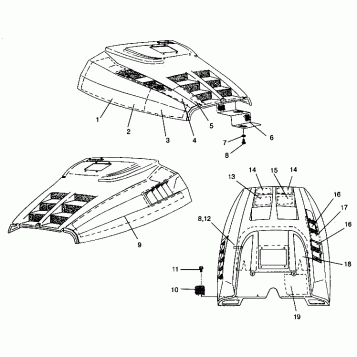 HOOD - FOAM/FOIL SPORT 0940443 and SPORT SKS 0940243 (4925052505010A)
