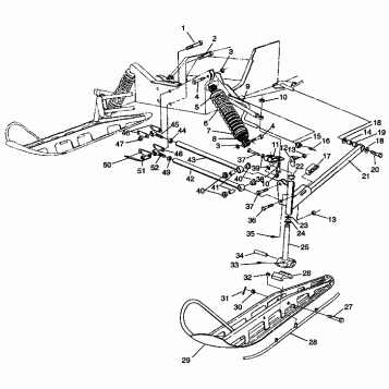 FRONT SUSPENSION and SKI SPORT 0940443 and SPORT SKS 0940243 (4925052505011A)