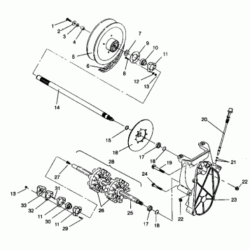 DRIVE TRAIN ASSEMBLY SPORT 0940443 and SPORT SKS 0940243 (4925052505017A)