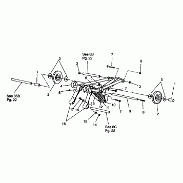 FRONT TORQUE ARM ASSEMBLY SPORT SKS 0940243 (4925052505024A)