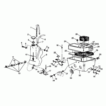 OIL TANK / AIR BOX ASSEMBLY SPORT 0940443 and SPORT SKS 0940243 (4925052505031A)
